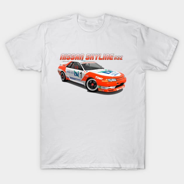 Nissan Skyline GT-R R32 T-Shirt by PjesusArt